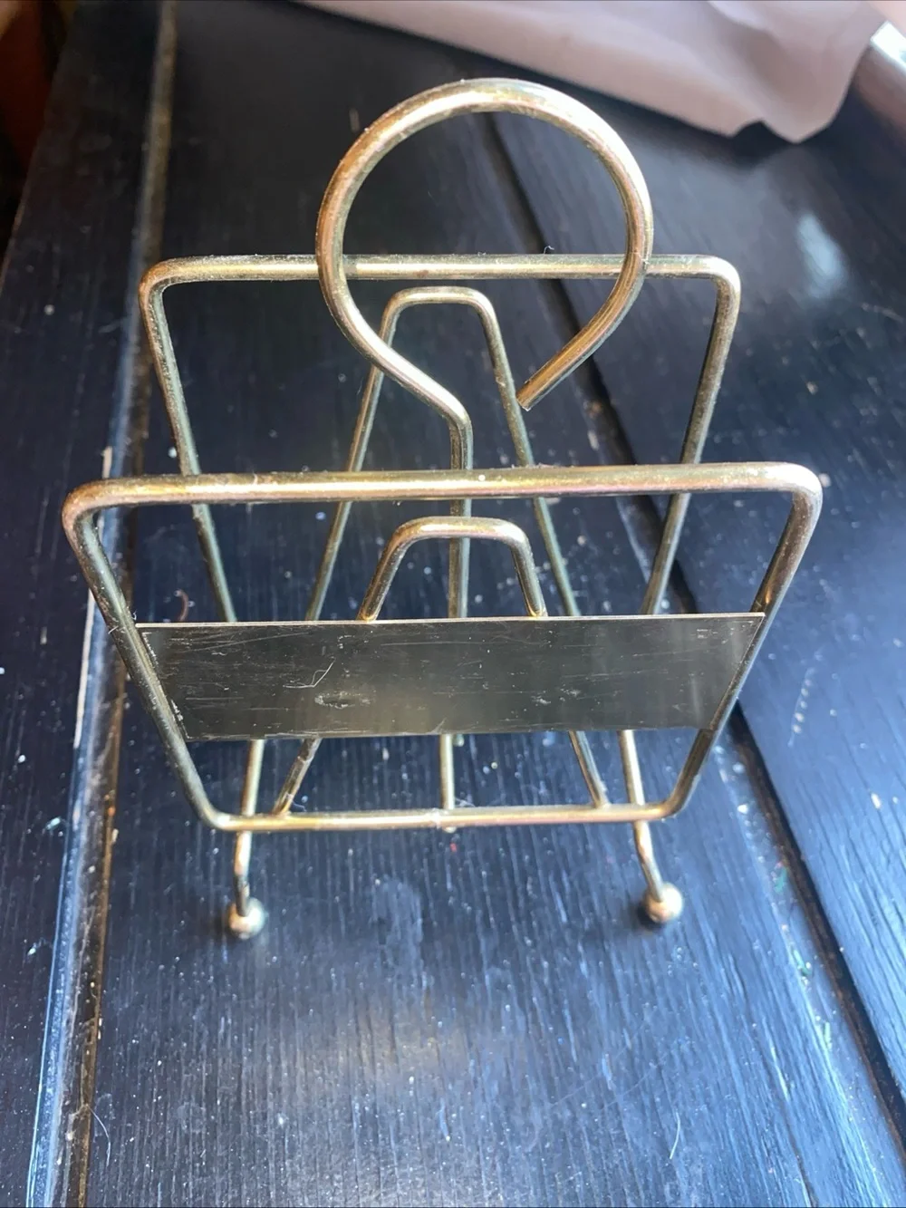 Gold Metal Napkin & Letter Holder - Stylish Home Dining Accessory